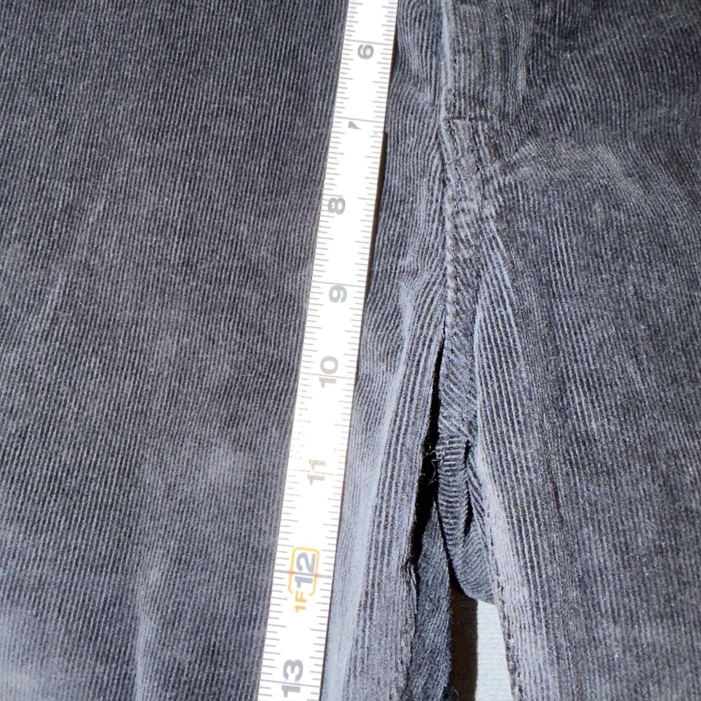 Levis 726 Flare Corduroy Pants Womens 29x32 High Rise Slim Charcoal Grey Black - Picture 6 of 12